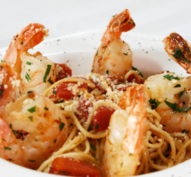 Ascension Cellars - Garlic Shrimp with Angel Hair Pasta